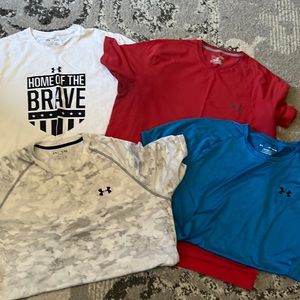 4 under armor mens tshirts all xl